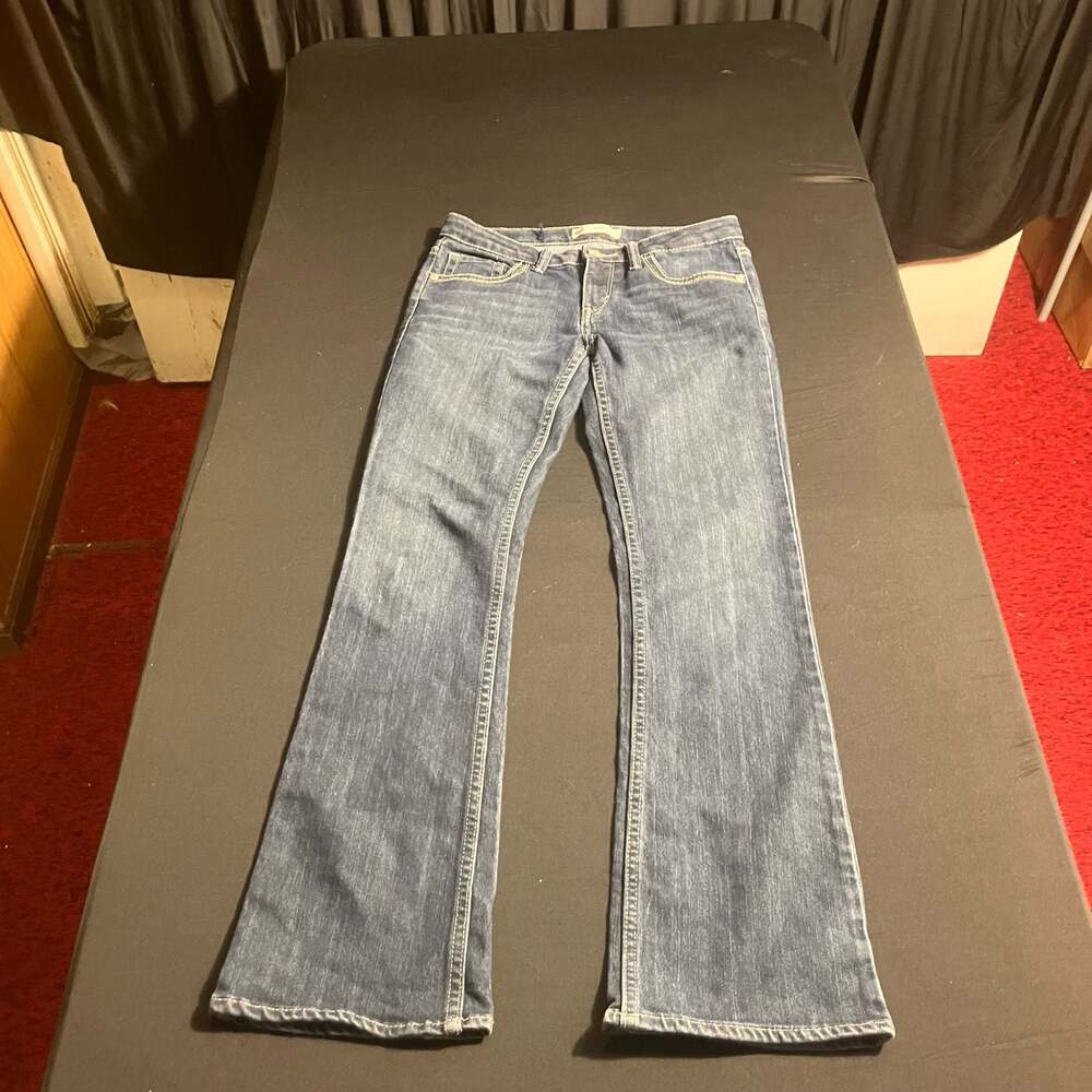Levi's 715 Boot Cut Girls Jeans Size 14 Regular Blue Denim Flap Pockets